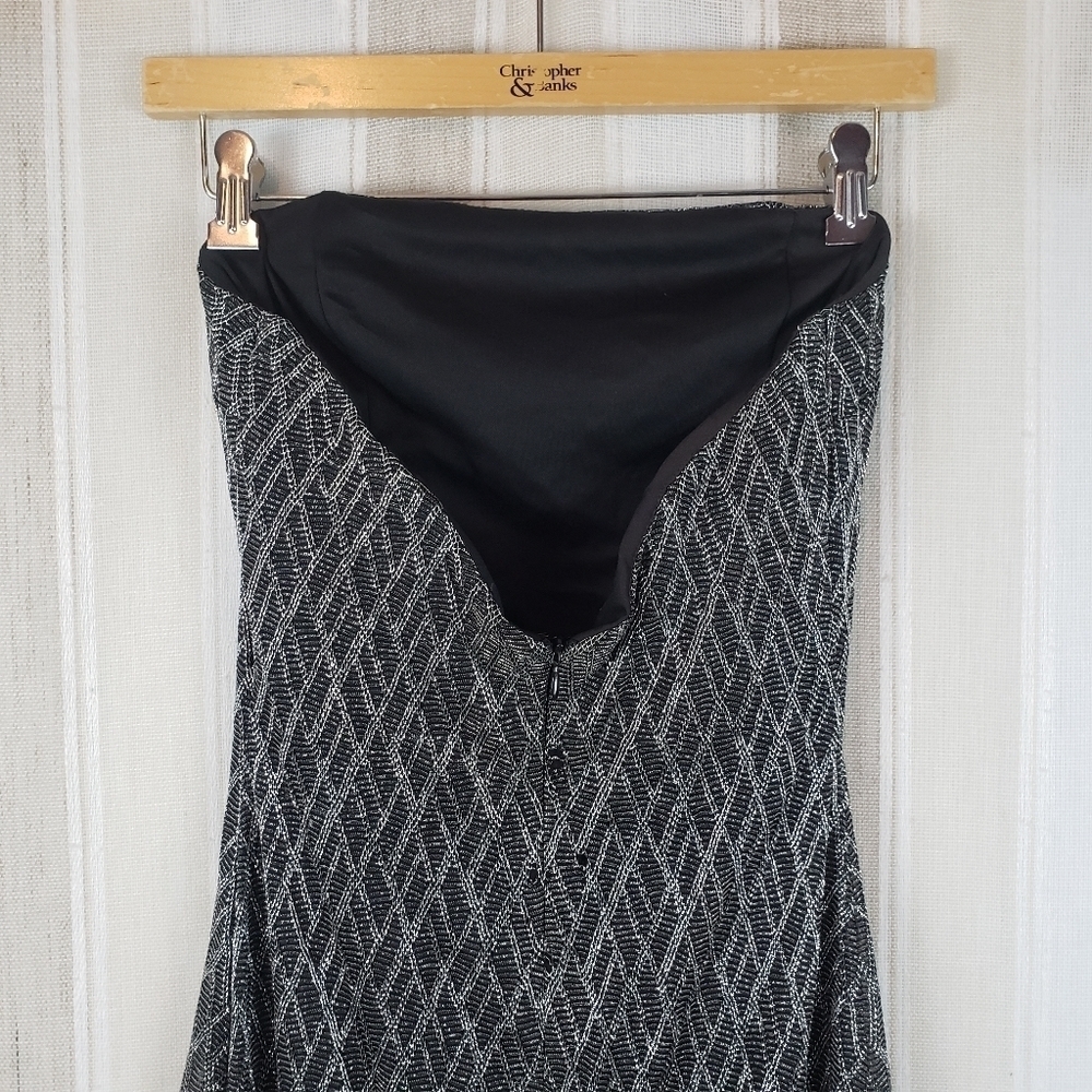 Vintage Jessica McClintock Gunne Sax Strapless Maxi Dress Sparkly‎ Size 7 - Picture 6 of 13